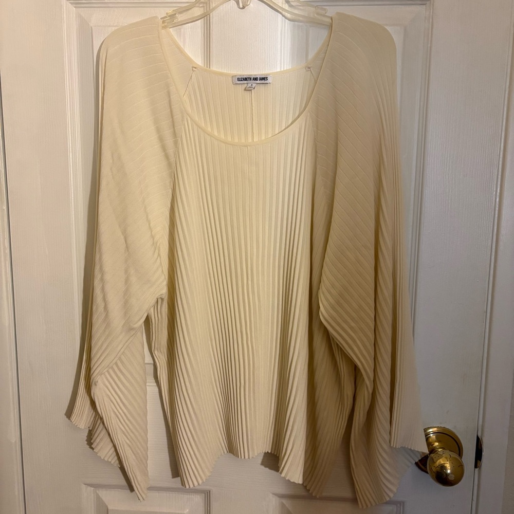 ELIZABETH AND JAMES cream pleated top